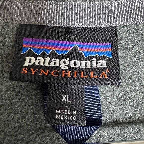 Patagonia Men's Lightweight Synchilla Snap-T Vest Grey XL - Picture 4 of 6